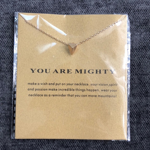 Jewelry - You Are Mighty 14k gold dipped necklace